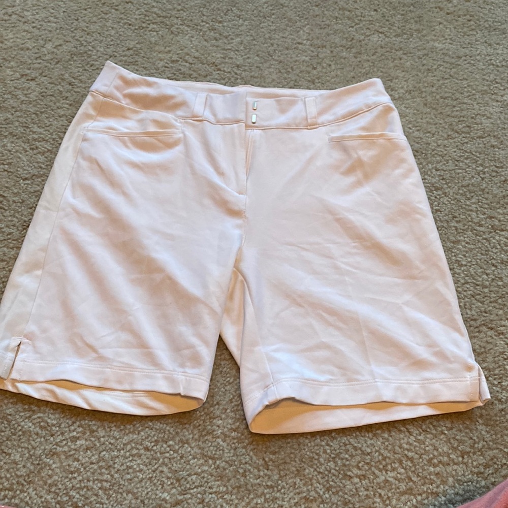 White adidas golf shorts!
